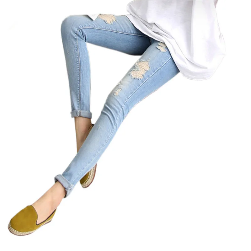 Pregnant woman's clothes Pregnant woman's jeans hole Pregnant pants elastic waist ropa premama embarazadas maternity clothes Pregnant woman's clothes Pregnant woman's jeans hole Pregnant pants elastic waist ropa premama embarazadas maternity clothes