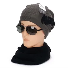 1 шт., новые зимние шапки для мужчин, плотные с буквенным принтом, защита ушей, шапочки, вязаные шапки, 6 цветов, 8512