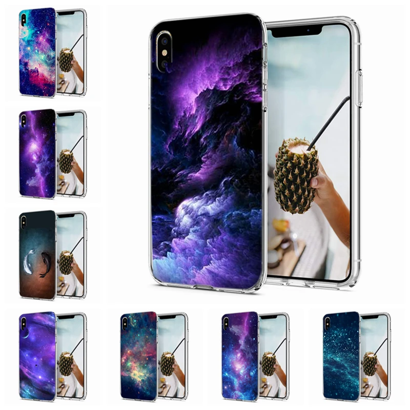 Soft Silicone For iPhone X XS XR Case Cover Painted iPhone6 7 8 plus Max Phone Back Protective M131 |
