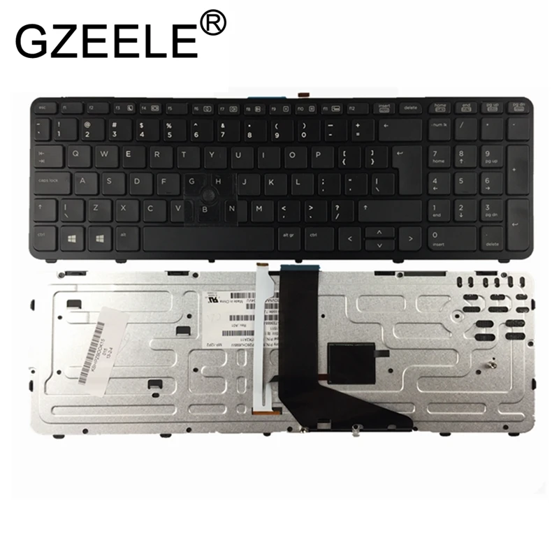 

GZEELE new English laptop keyboard FOR HP for ZBOOK 15 17 G1 G2 PK130TK1A00 SK7123BL with backlight US notebook 733688-001