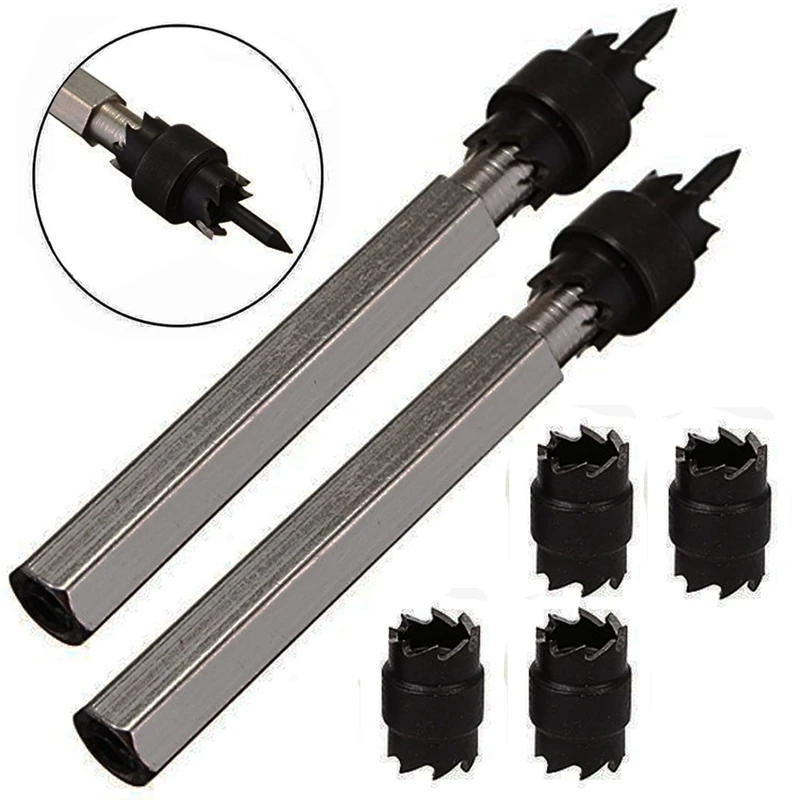 Spot Weld Cutter 2 Pack Of 3/8 inch Rotary Remover Drill Bits Tool+ 4 Double Sided Replacement Blades | Инструменты