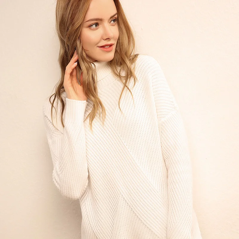 adohon 2018 womens winter Cashmere sweaters and auntmun women knitted Pullovers Turtleneck High Quality Warm Female Solid