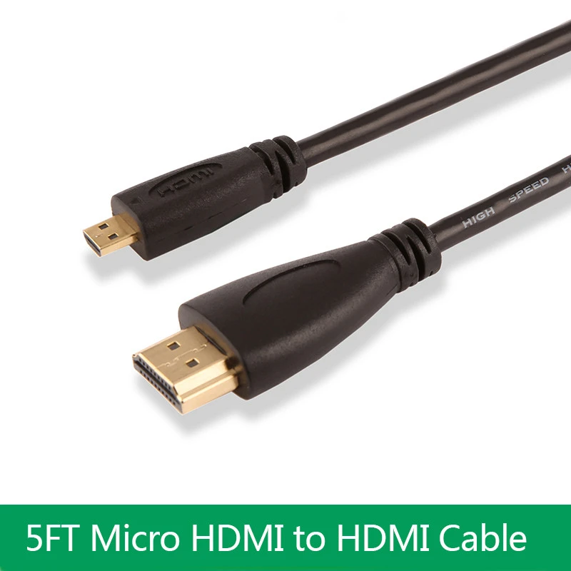 Высокоскоростной кабель 5FT 1 5 M V 4 версия штекер гнездо HDMI к Micro 1080p 1440p HD для Macbook HDTV