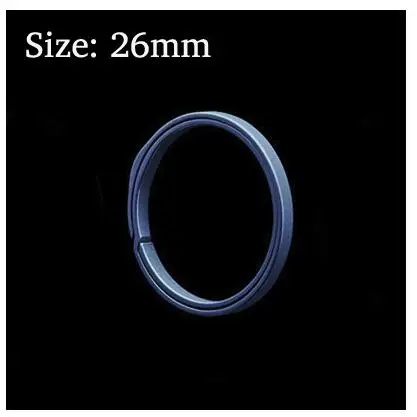 20mm/26mm/33mm Gray TC4 Titanium Alloy Key Ring EDC Outdoor Small Tool Blue Key Ring Accessories 26 blue