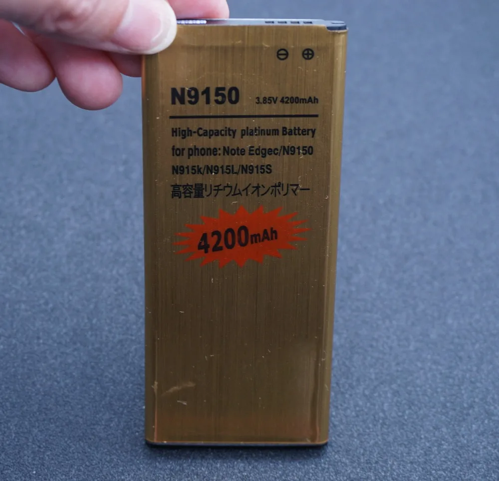 LehonS 4200 мАч Золотой сменный аккумулятор + ЖК зарядное устройство для Samsung galaxy Note Edge