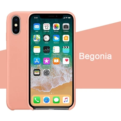 Силиконовый чехол IMIDO для iPhone 6/6 S/5/SE7/8 Plus X/Xs/XR/Xs/Max официальный силиконовый чехол для телефона в розничной упаковке - Цвет: Begonia