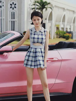 

2019 Women Swimsuit New Hot Spring Sexy One-piece Skirt Style Girls Student Boxer Swimsuit Asian Size #91143