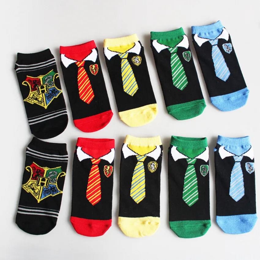 1pair Women Mens Ankle Socks Harry Potter Gryffindor/Slytherin