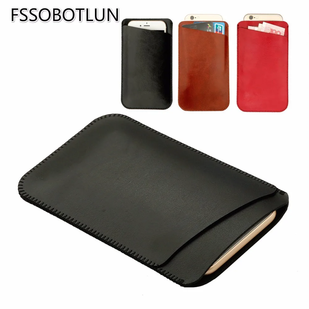 

For iPhone 6 7 Luxury Double layer Microfiber Leather Phone sleeve Cover Pouch Cases Pocket For iPhone 6 6s plus 7 plus