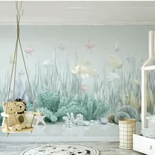 Bacaz морской мир 3d обои с рисунком для стен Детская комната фон 3D настенные фотообои бумага 3d Мультяшные наклейки