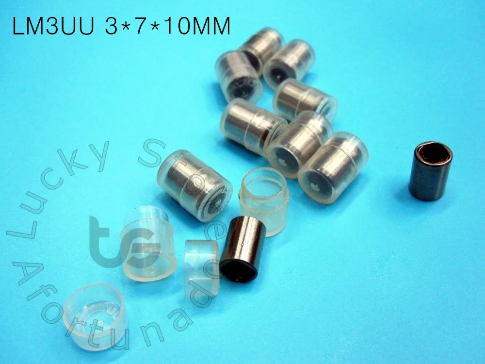 Rolamento de Esferas Lineares 3*7*10 mm 10 com 10 Tamanhos Lm3vdc mm Bucha de Rolamento Linear 3*7*10 mm para Peças de Impressora 3d