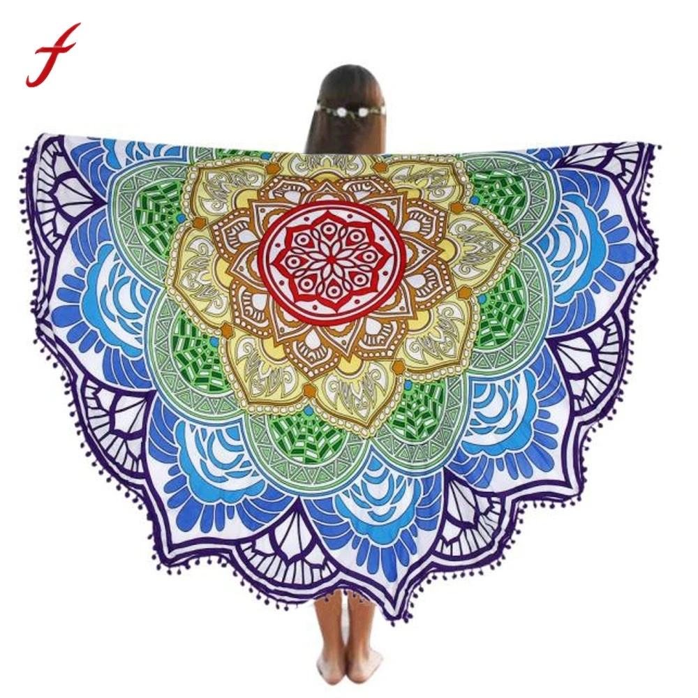 2017 Indian Mandala Beach Towel Large Round Beach Pool Home Shower