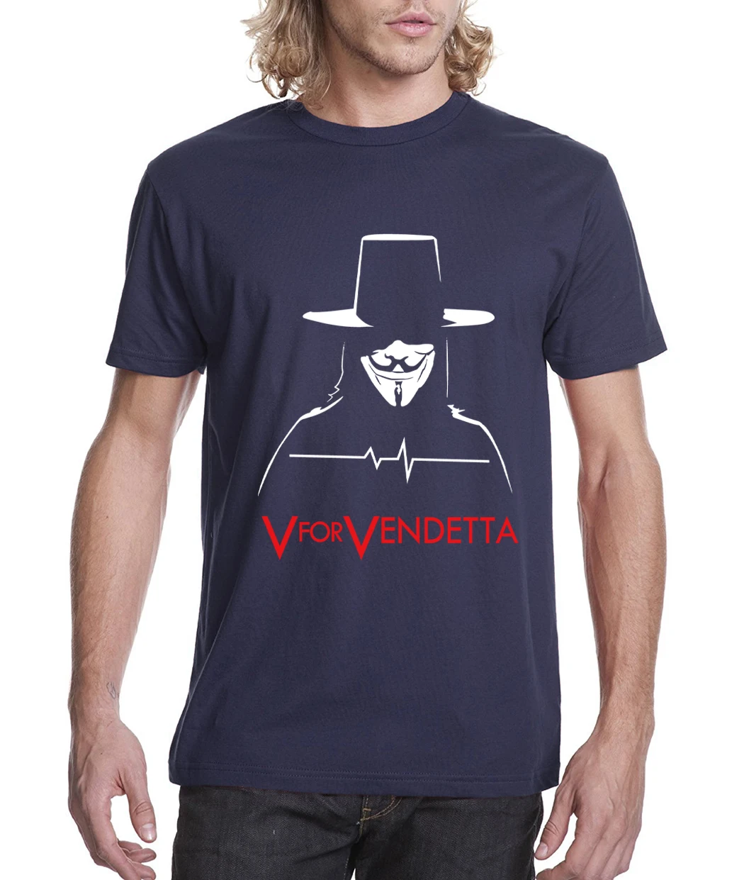 V for Vendetta со звездой одежда 2021 Модная Летняя Распродажа мужских футболок