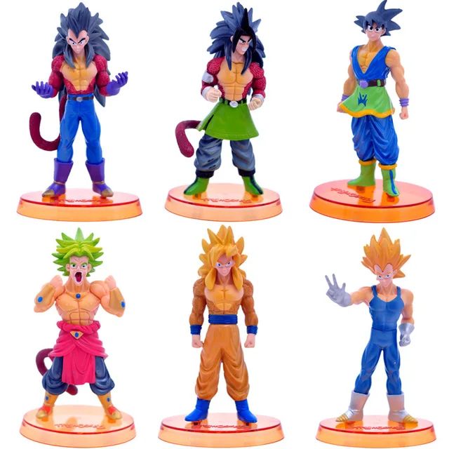 8pcs/set Dragon Ball Z Action Figure Super Saiyan DIY Toys Collectible Dragon Ball Toys Action