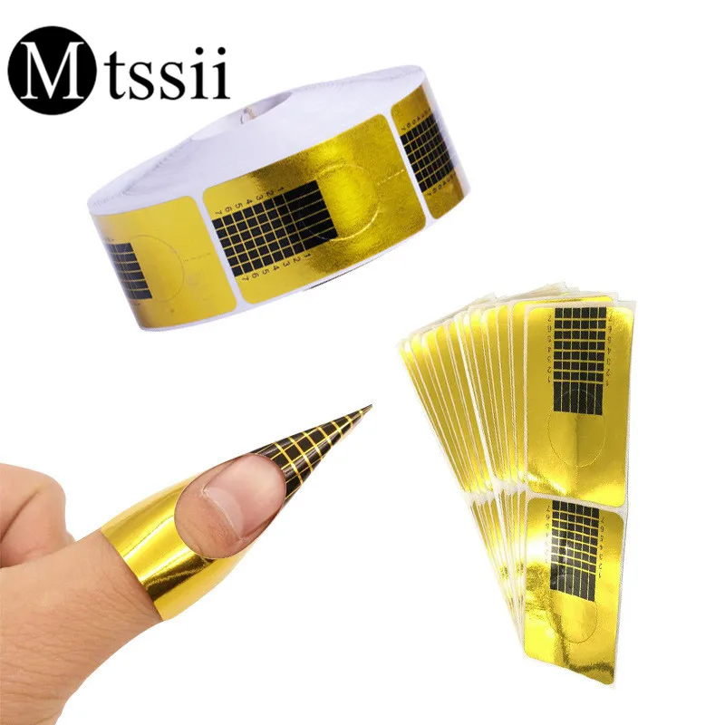 

Mtssii 20-100 Pcs/Lot Nail Form For Acrylic UV Gel Tip Nails Extension Guide French DIY Tools Self-Adhesive Forms Stickers