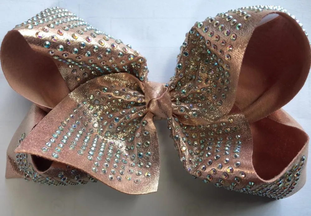 10pcs  Free shipping Elegant Rhinestone Jojobow for gilrs  women 8 inch Super Large