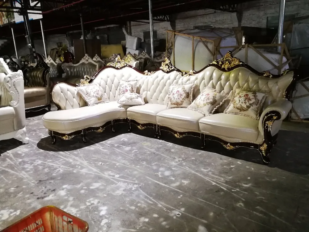 

Beanbag Sofas For Living Room Hot Sale Sectional Sofa Home Furniture Set Living Room With Solid Rubber Carving French Style