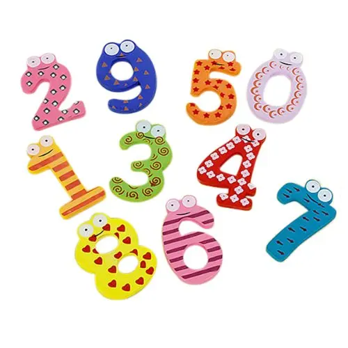 Colourful Wooden Numbers Fridge Toy,NUMBERS Educational Math Toyin Fridge