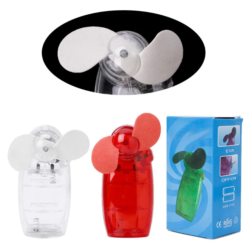 Mini Portable Pocket Fan Cool Air Hand Held Battery Travel Holiday Blower Cooler