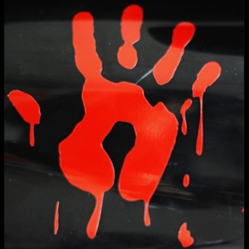 XGS DECAL Car decal car bleeding handprint 12cm*10cm sticker JDM DUB
