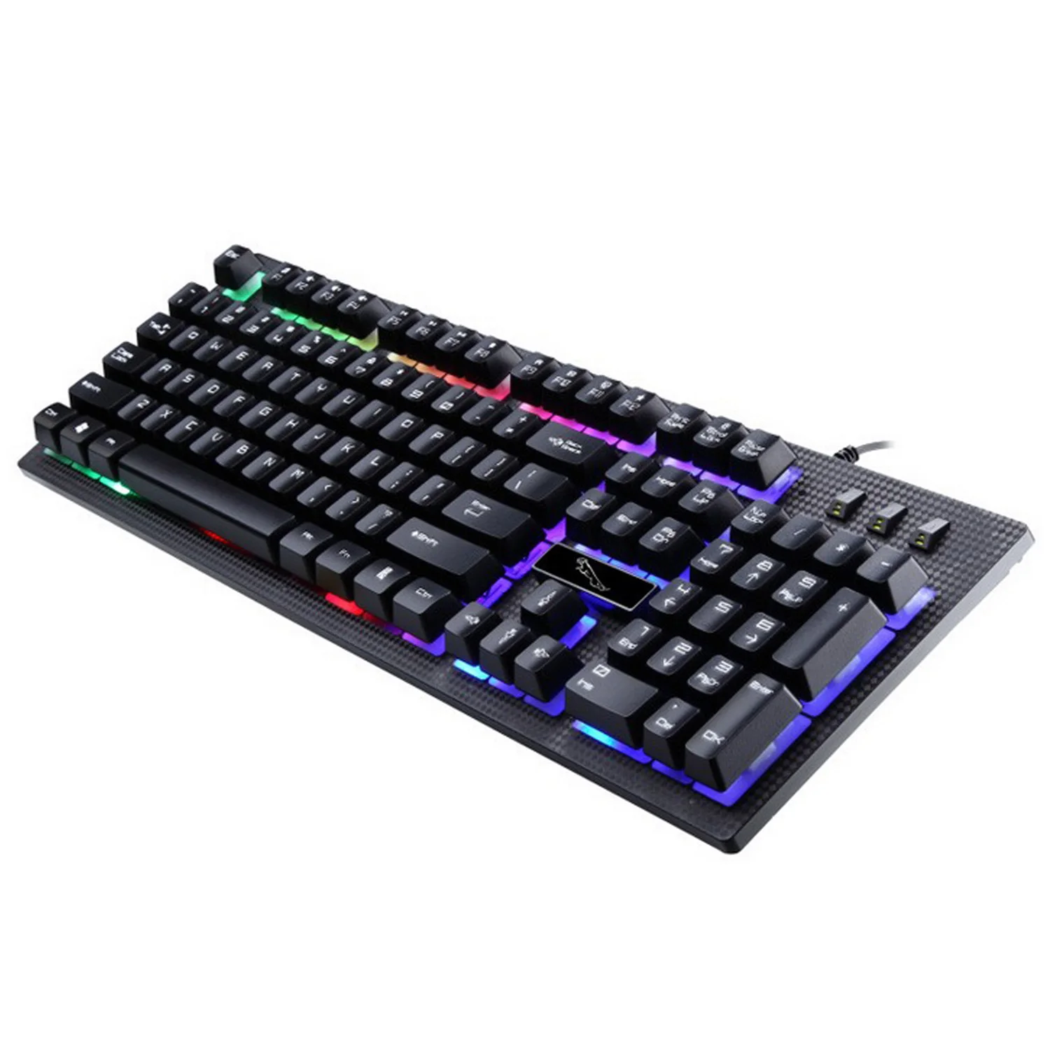  Elisona 104 Keys USB Wired Colorful RGB Backlight Gaming Keyboard Keypad Key Board for Computer PC 
