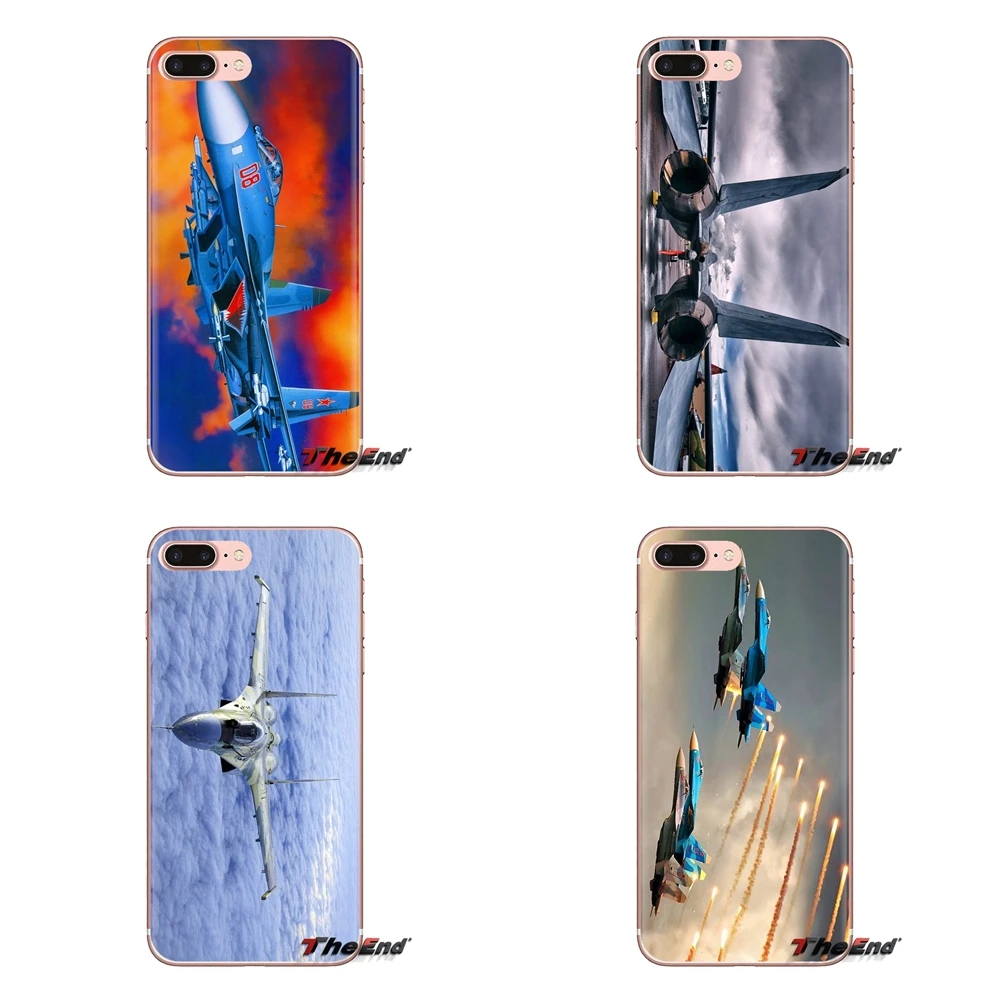 Russian Sukhoi 27 Aircraft Transparent Soft Shell Case For Samsung Galaxy S3 S4 S5 Mini S6 S7 Edge S8 S9 S10 Plus Note 3 4 5 8 9 |