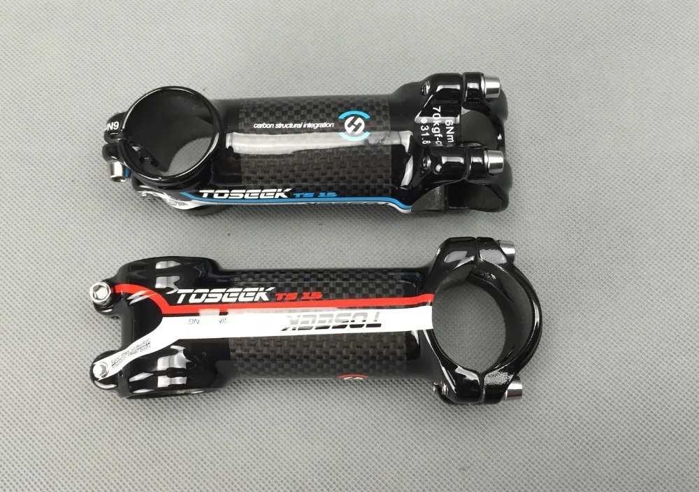 TOSEEK-Aluminum-Carbon-Fiber-Stem-Mountain-Bike-Mountain-Road-Carbono-Stuurpen-Bisiklet-Aksesuar-60-70-80