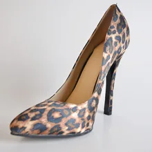 2015 einfach Wilde Leopard Handgemachte Sexy Stiletto High Heels Damen Schuhe Spitz Closed Toe Big Size Slip-on PU leder Pumpen