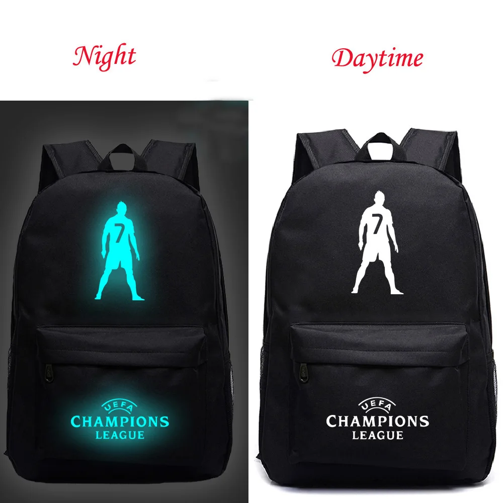 

New School Backpack Battle Royale Boys Girls Rucksack Shoulder Bag CR7 Ronaldo Luminous Backpack