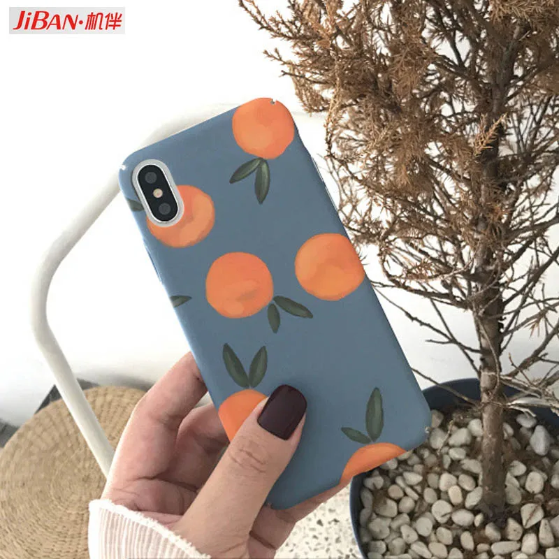 JIBAN Retro Orange Fruit Phone case for iPhone 8 8plus 7P 6 6S plus