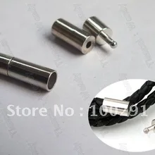 200 шт для 4 мм кожаный шнур родиевое покрытие металлический цвет ювелирные изделия байонетные застежки Ожерелье Браслет Крючки