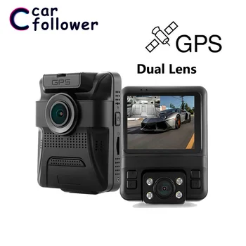 

Car Dash Camera 2.4 Inch FHD 1080P Car DVR Dual Lens Dash Cam G-sensor Function GPS Navigation Night Vision Driving Recorder
