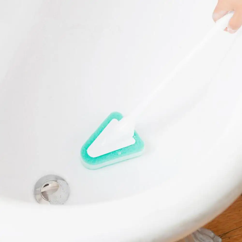 Adeeing треугольная губка Чистящая Щетка с длинной ручкой для ванной комнаты кухня плитка настенная Ванна