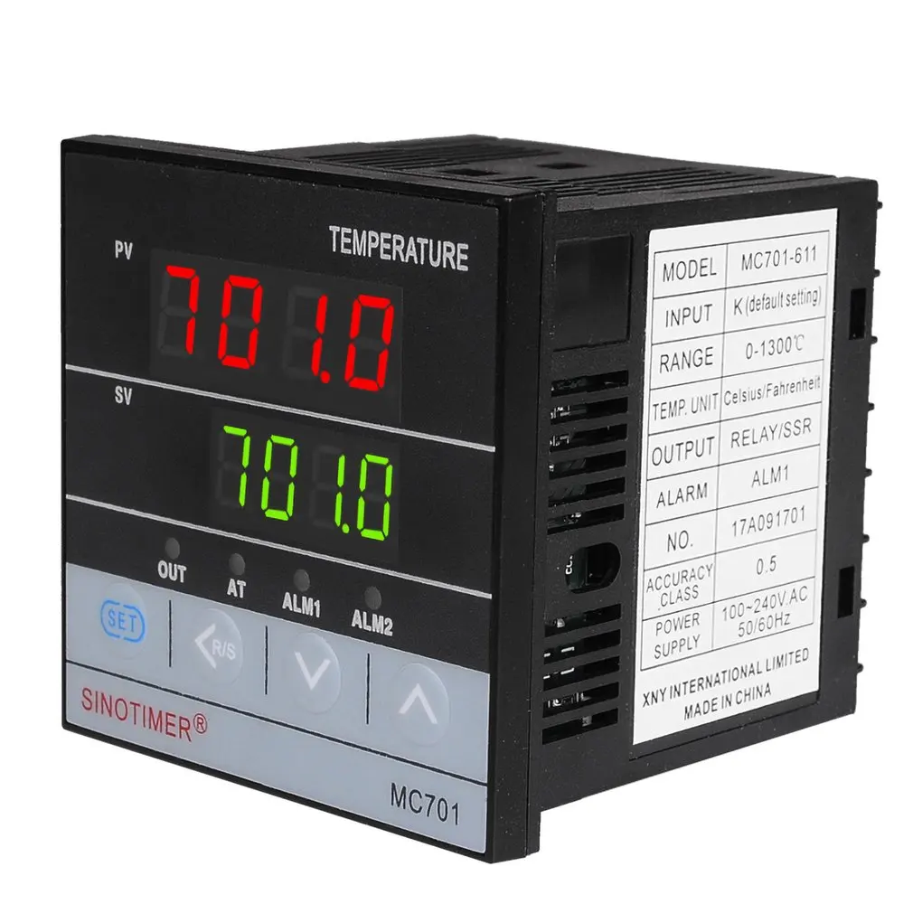 SINOTIMER короткий корпус вход PID регулятор температуры Термостат трехфазный питания