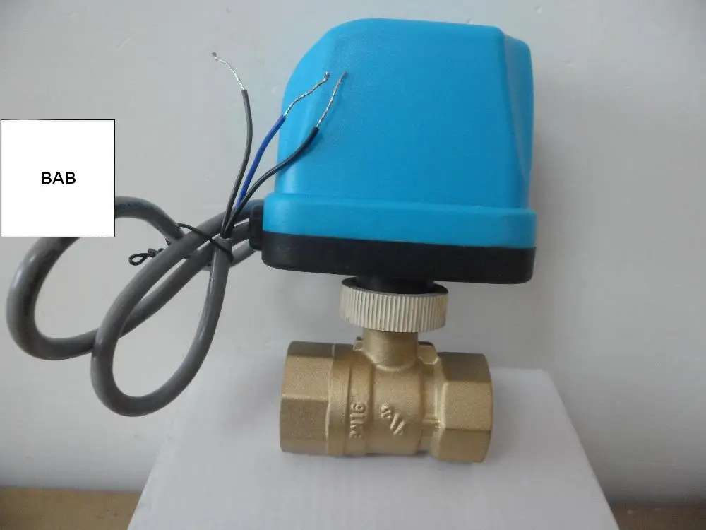 

DN20(G 3/4") AC220V electric actuator brass ball valve,Cold&hot water/Water vapor/heat gas 2 way Brass Motorized Ball Valve