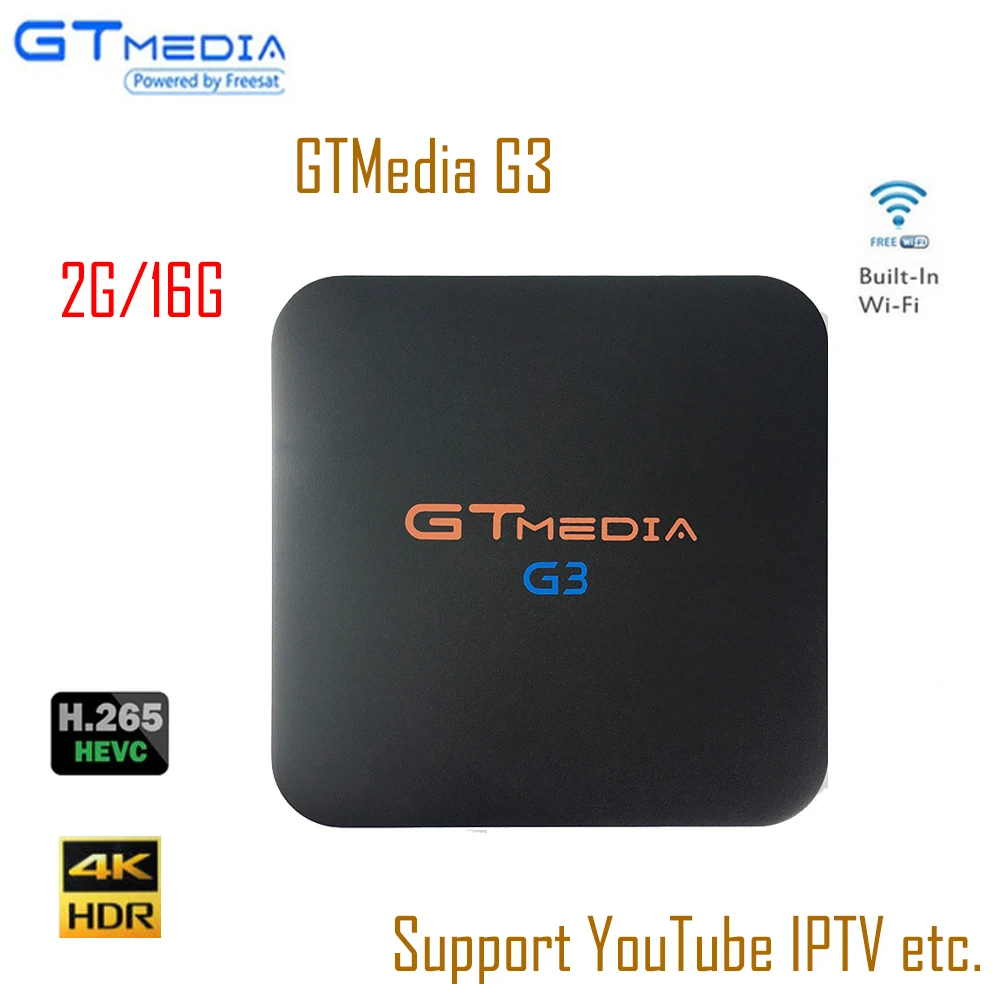 

GTMEDIA G3 TV BOX Smart 4K Bluetooth 4.0 Android 7.1 2G/16G +free 12 months IPTV Netflix Media Player Set-top Box G3 TV Boxes