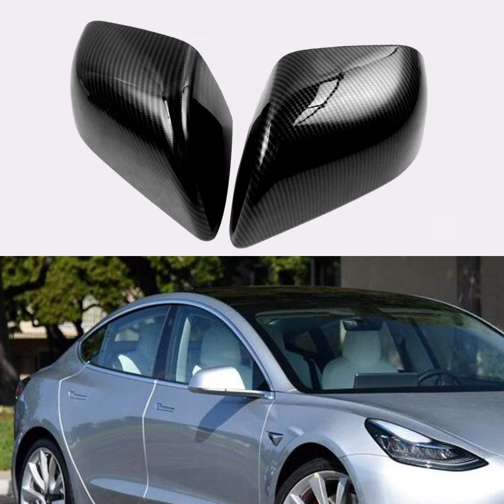 

SANVI 2Pcs Car Rear view Mirror Protector Cover/Shell/Cap For Tesla Model3 2017 2018 2019 Car Exterior Accessories