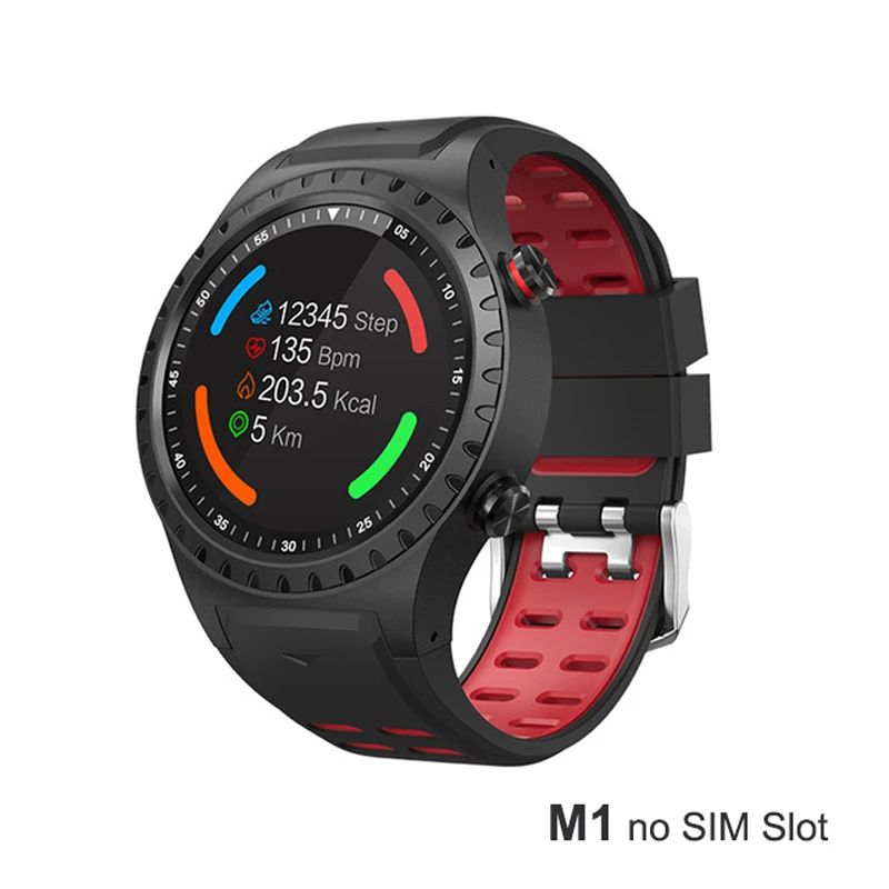 696 M1 Smart Watch Support SIM Card Bluetooth Call Compass GPS Watch IP67 Waterproof Multiple Sport Modes Long Time Standby - Color: Red M1