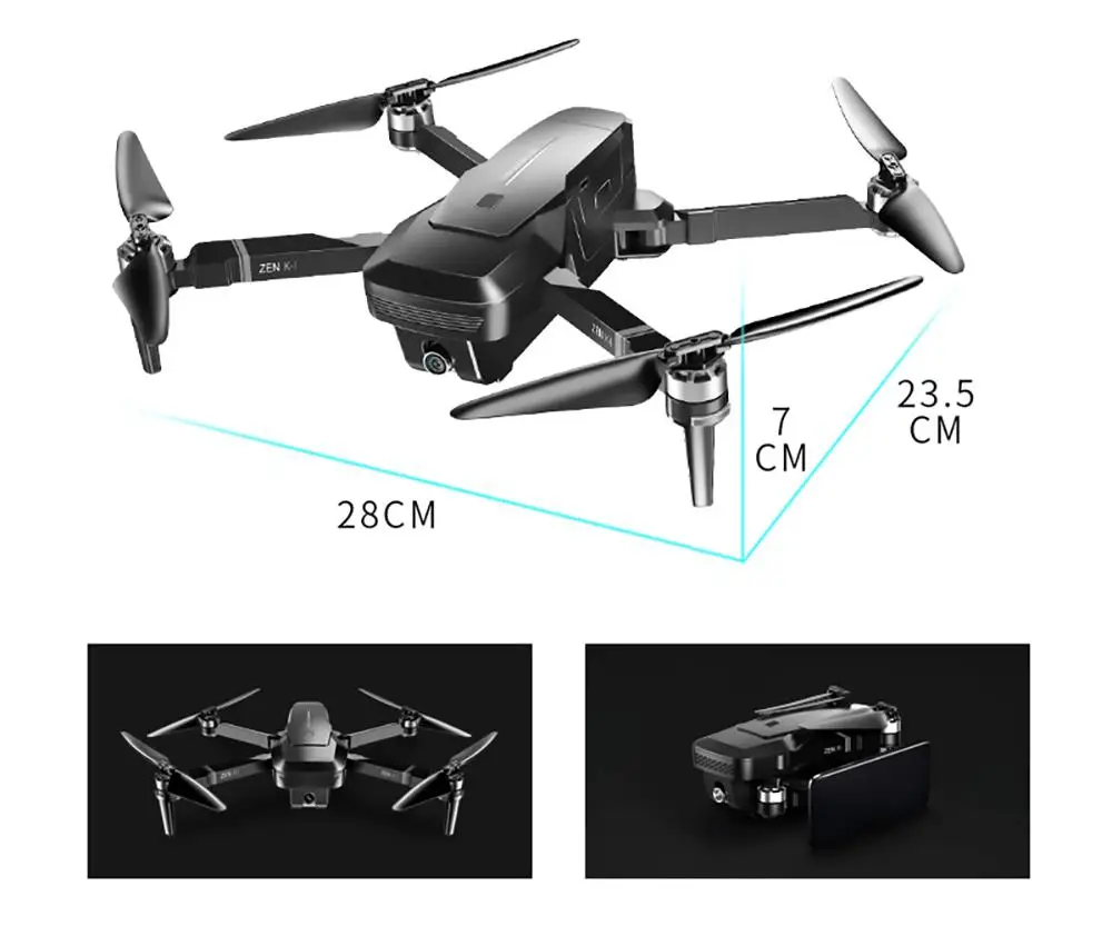 RCtown VISUO ZEN K1 бесщеточная Двойная камера с оптическим потоком HD Zoom 4K Drone Складная воздушная камера