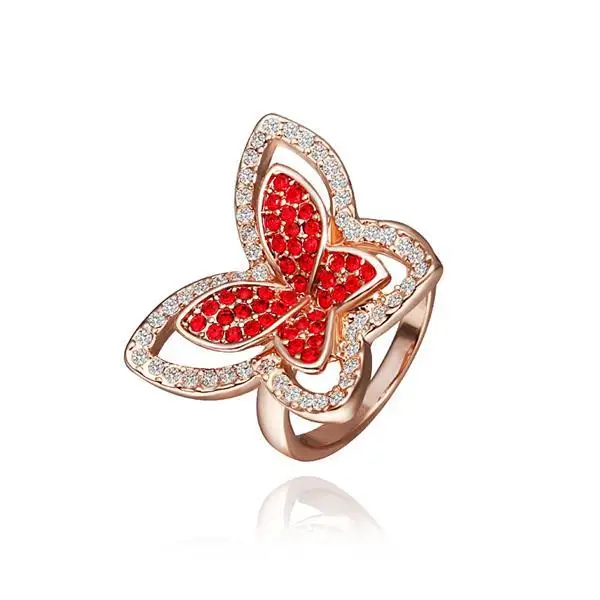 R310 WholesaleHigh QualityNickle Free AntiallergicNew Fashion Jewelry 18K Real Gold PlatedRing For Women