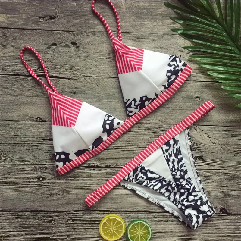 

TDFunlive sexy brazilian bikini printing swimsuit plavky cheap swimwear women 2018 bathing suit brazilian maillot de bain femme