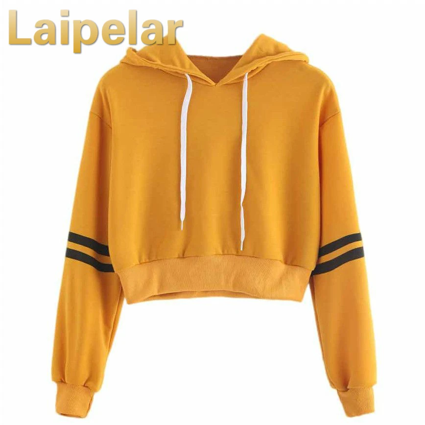 yellow sweatshirt crop top