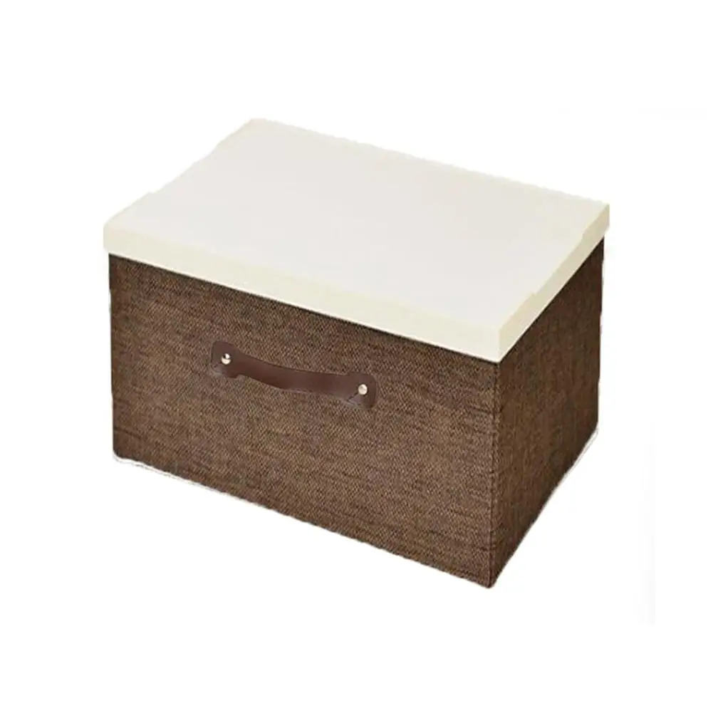 Набор ящиков для хранения, складная коробка для хранения куб с крышками и ручками тканевая корзина для хранения корзина Органайзер складные ящики - Цвет: C