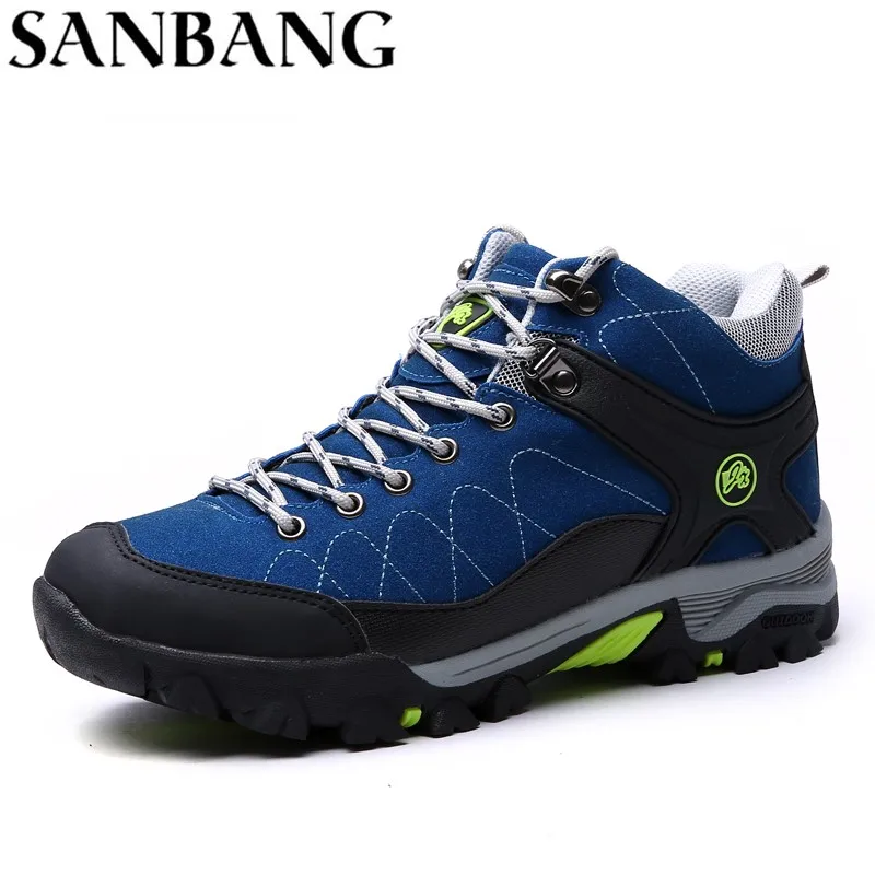 Summer Men Hiking Shoes Outdoor Stability Light Weight Shock Absorption