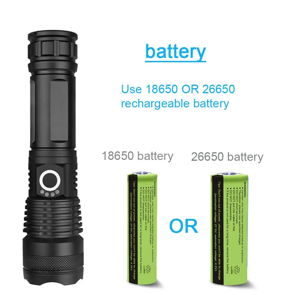 XHP50.2 мощный флэш светильник usb зарядка Zoom СВЕТОДИОДНЫЙ Фонарь xhp50 18650 26650