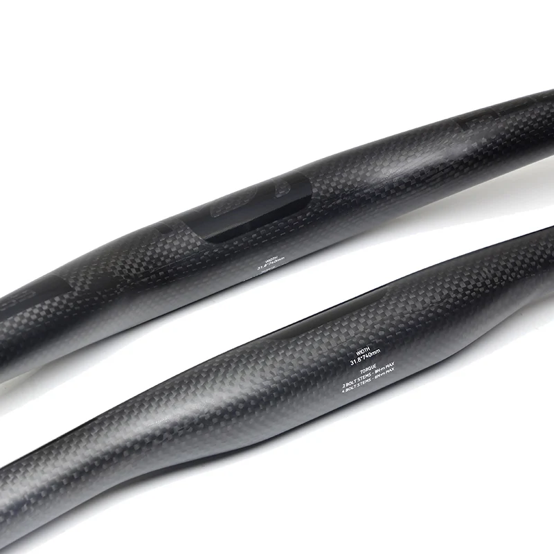Mountain bike 3K full carbon fibre flat Horizontal carbon bicycle handlebar 31.8*580-720mm CB440 Bicycle Handlebar Grips Bike Handlebar Tape Bicycle Accessories Bicycle Handlebar