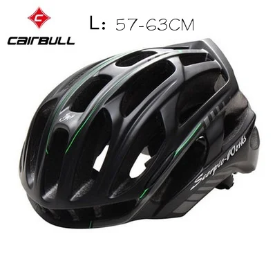 Cairbull светодиодный светильник дорожный велосипедный шлем Casco Ciclismo интегрально-Формованный велосипедный шлем MTB велосипедный спортивный защитный шлем 212 г 5 видов цветов - Цвет: black green L