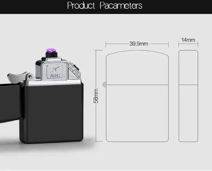 Новинка, высокое качество, двухдуговая плазменная зажигалка, USB ветрозащитные, импульсные металлические зажигалки для электронных сигарет, подарки