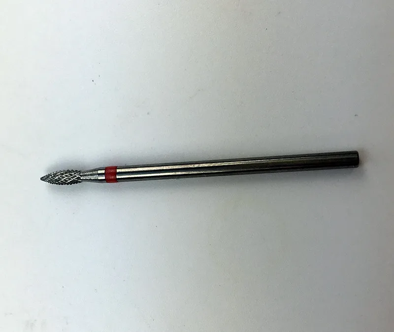 Высокое качество 1 шт. Карбид красный = тонкое удаление кутикулы ногтей сверло для дизайна ногтей электрическая дрель маникюрная пилка инструменты для дизайна ногтей. 304502