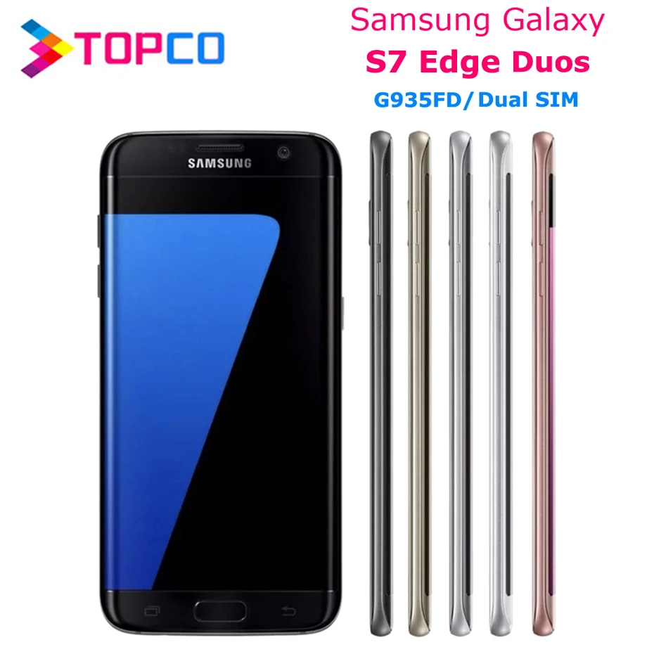 

Samsung Galaxy S7 edge G935FD Dual Sim Original Unlocked LTE Android Mobile Phone Octa Core 5.5" 12MP&5MP 4G RAM 32GB ROM NFC